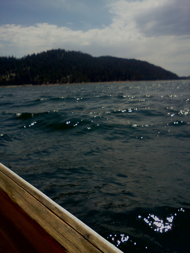Large Waves against Canoe